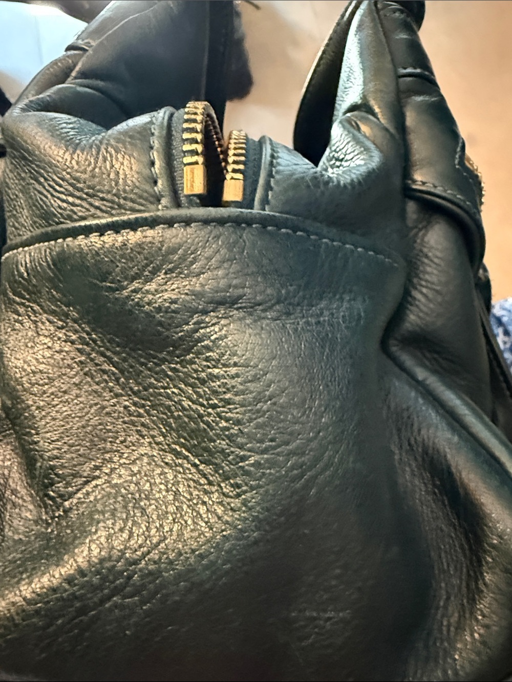 Botkier Dark Green Leather Small Trigger Bag with Gold Details - Picture 9 of 11